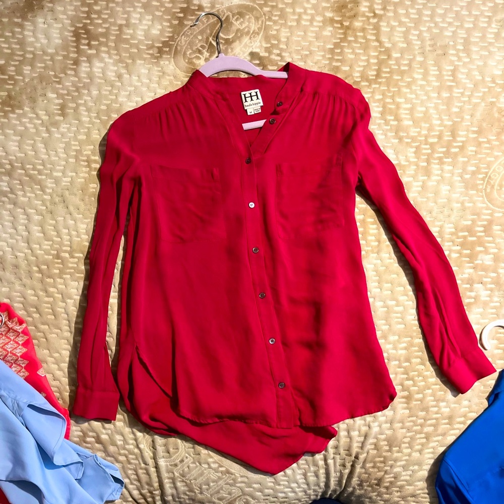Red Haute Hippie blouse